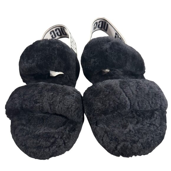 UGG Women's Size 7 Brand Oh Yeah Slide Soft Shoes Slipper Sandals Black - Picture 3 of 10